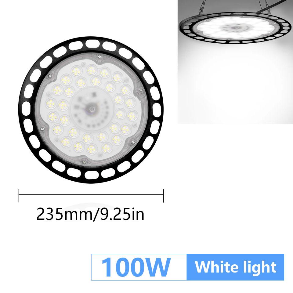UFO High Bay Light 100W 150W 200W IP66 Водонепроницаемый светодиодный промышленный светильник для гаража, спортзала, завода, склада