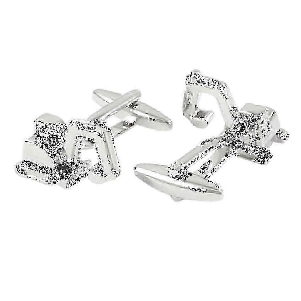 Excavator-shaped cufflinks, 1 pair weighing 14 grams, made of copper, suitable for various occasions to show elegance