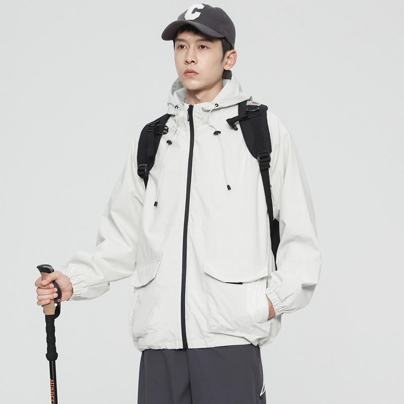 Куртка с капюшоном для активного отдыха, мужская куртка для альпинизма в стиле Гонконга, с тремя уровнями защиты