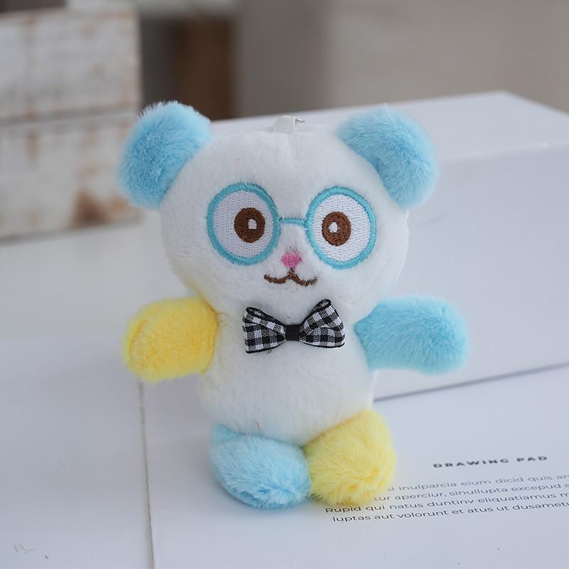 Adorable Panda Mini Plush Keychain With  Pp Cotton For Bag Charm Accessories