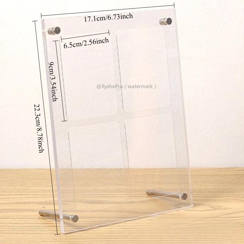 Transparent Acrylic Trading Cards Display Baseball Cards Display Frame Collectibles Sport & Stands Cards Display Wall with Screw