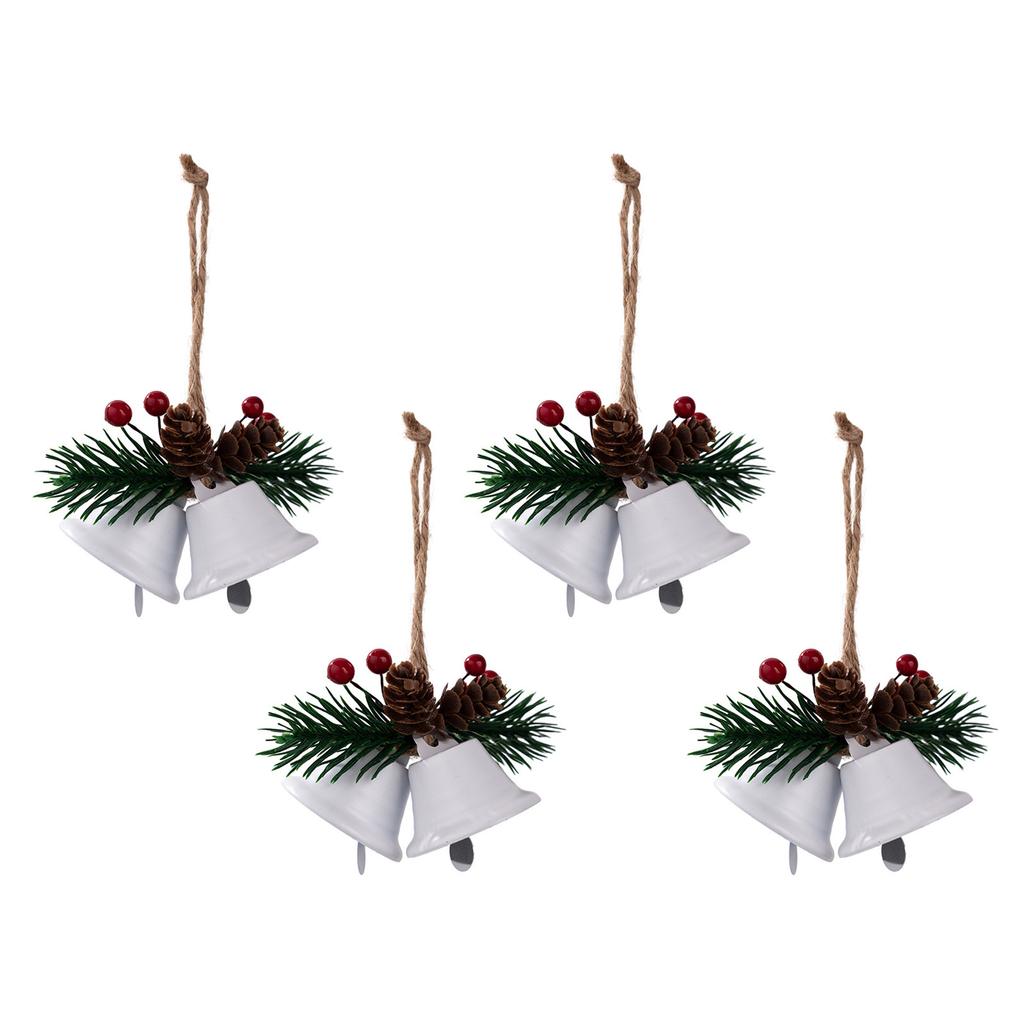 4 Pcs Christmas Bells Hanging Ornament Decorative Bells Christmas Tree Decorations Hanging Bells for Home Decoration