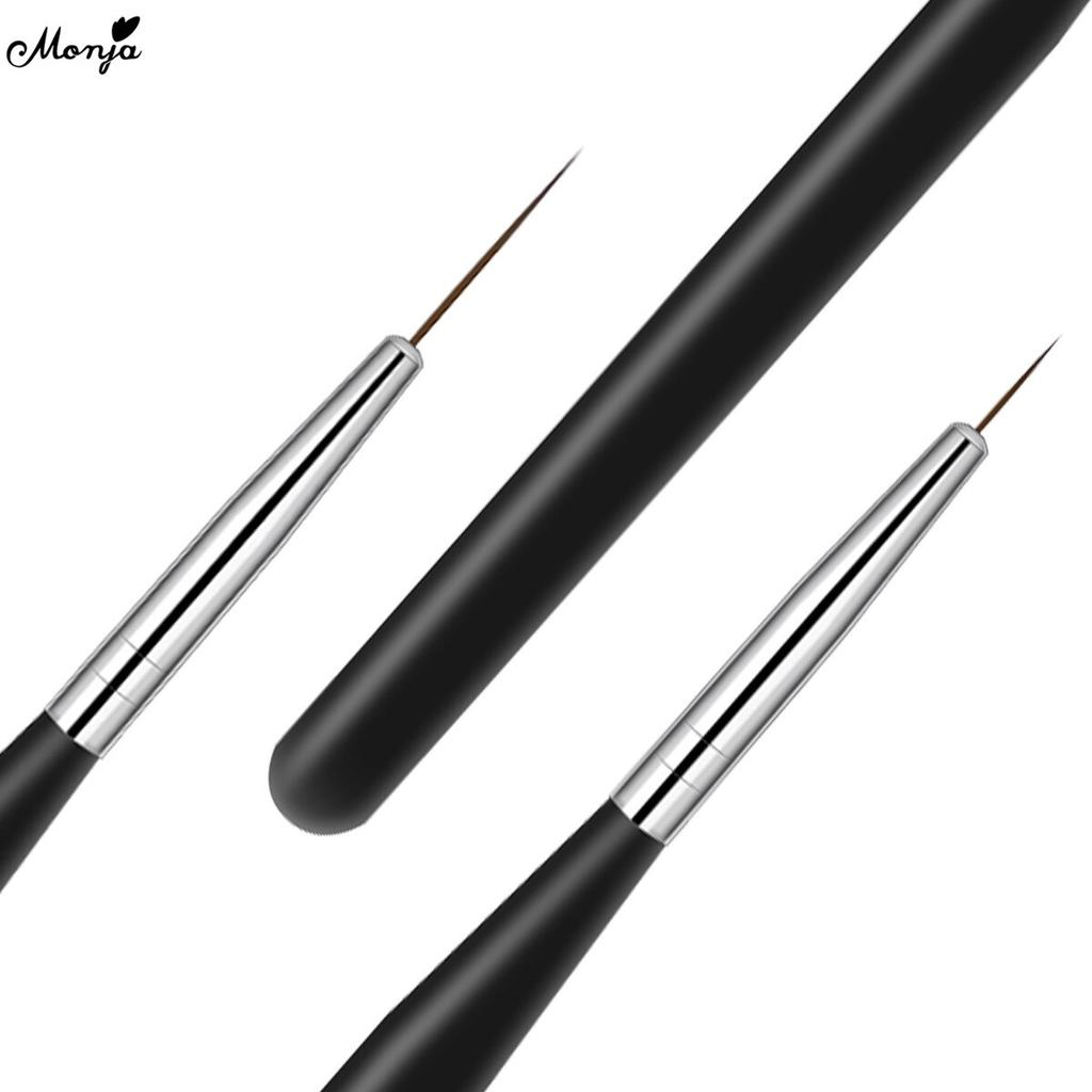 monja 3 шт./компл. кисти для ногтей, французские полоски, линии, лайнер, узор, салон, сделай сам, кисточка для рисования, ручка, инструмент для дизайна маникюра