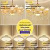 European Zinc Alloy Crystal Chandelier for Living Room, Bedroom, or Restaurant