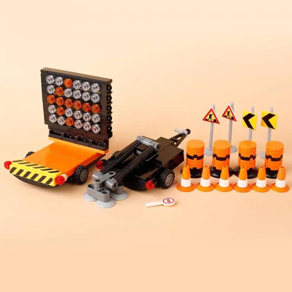 City Street Series Building Blocks Accessories Rail Transit Train Signal Light Railings Brick Toilet Flower Bed Phone Box Toy