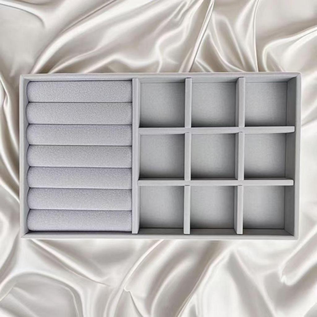 Бархатный лоток для хранения ювелирных изделий, браслетов и аксессуаров - Дизайн «Ледяной цветок»