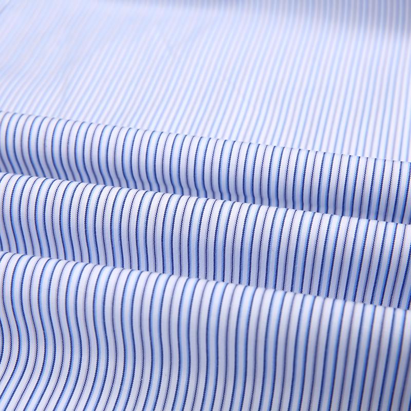 Мужская повседневная рубашка стандартной посадки с длинным рукавом и передним карманом для деловой офисной работы, полосатая мужская рубашка