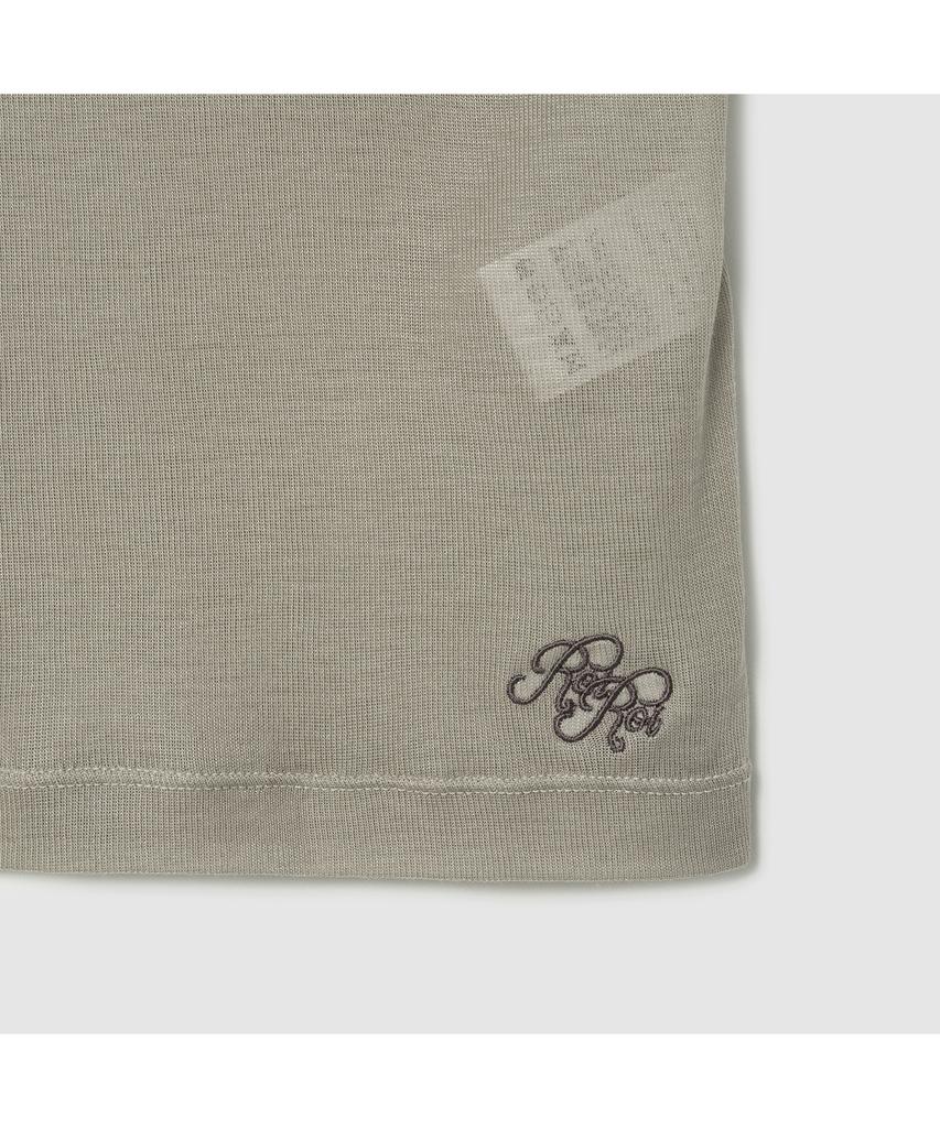ROIROI Loose Fit Tencel Henley Neck Long Sleeve Tee - Khaki