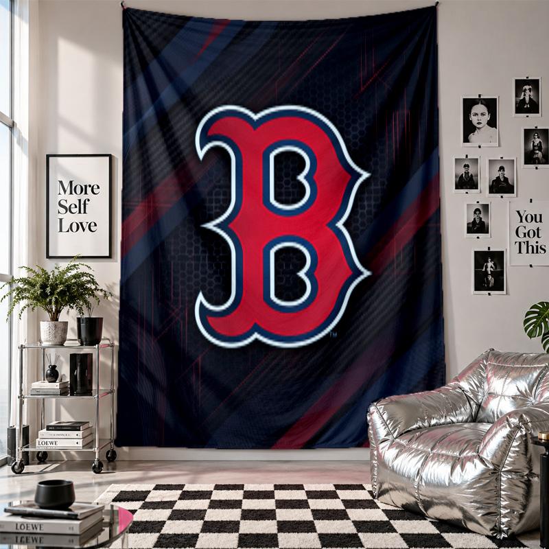 Boston Red Sox Wall Tapestry Home Decor Wall Hanging Cloth for Bedroom Living Room Background