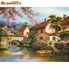 Frame Countryside Landscape Diy Painting By Numbers Kits Acrylic Picture Home Wall Art Decor For Unique Gift Artwork