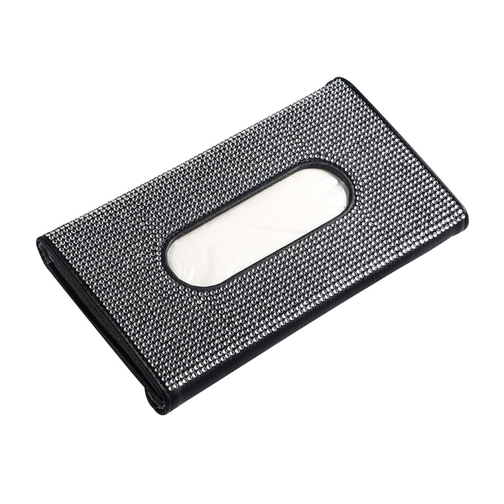 Универсальная кристальная автомобильная коробка для салфеток, держатель для салфеток на солнцезащитный козырек, автомобильный скучный розовый декор, блестящий держатель для бумажных полотенец, аксессуары для девочек