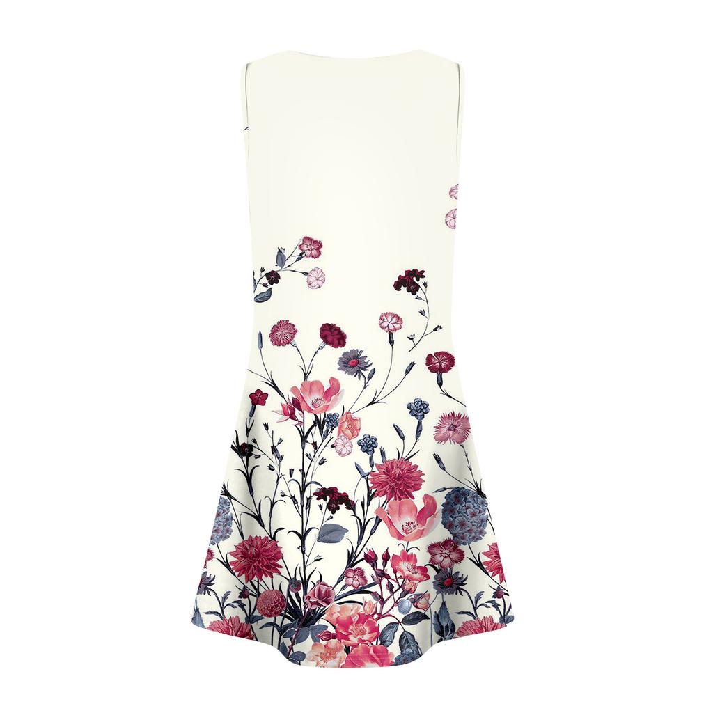 Womens Summer Dresses Loose  Sleeveless Sundresses Dress With Pockets