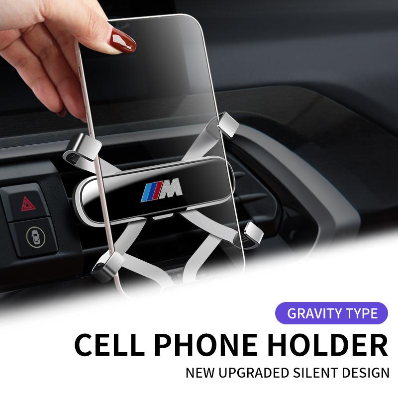 JUSK5 New 2025 Gravity Car Holder For Phone Air Vent Clip Mount Mobile Cell Stand For BMW M Power Sport M1 M3 M4 M5 M6 E90 F30 X4 X5 X