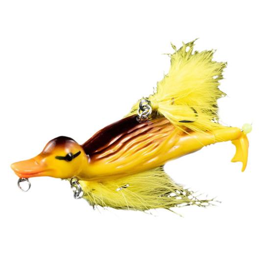 10,5 см/28 г твердая приманка для ловли утки с перьевым крючком и подвижными ножками бионическая искусственная приманка для пресноводной и соленой рыбалки