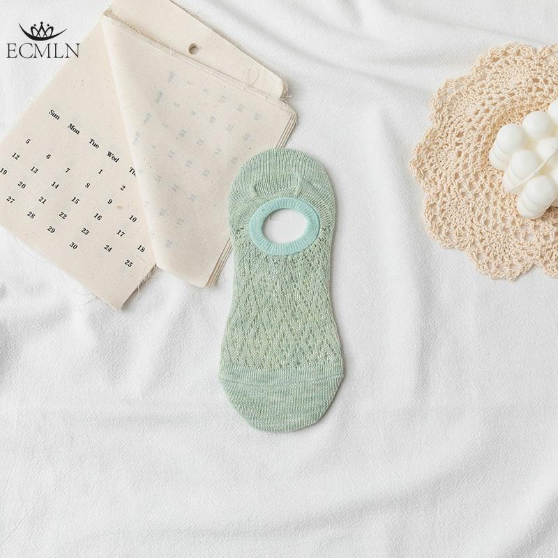 Women's Cotton Spring and Summer Boat Socks Invisible Socks Shallow Mouth Silicone Non-slip No-fall Heel Socks