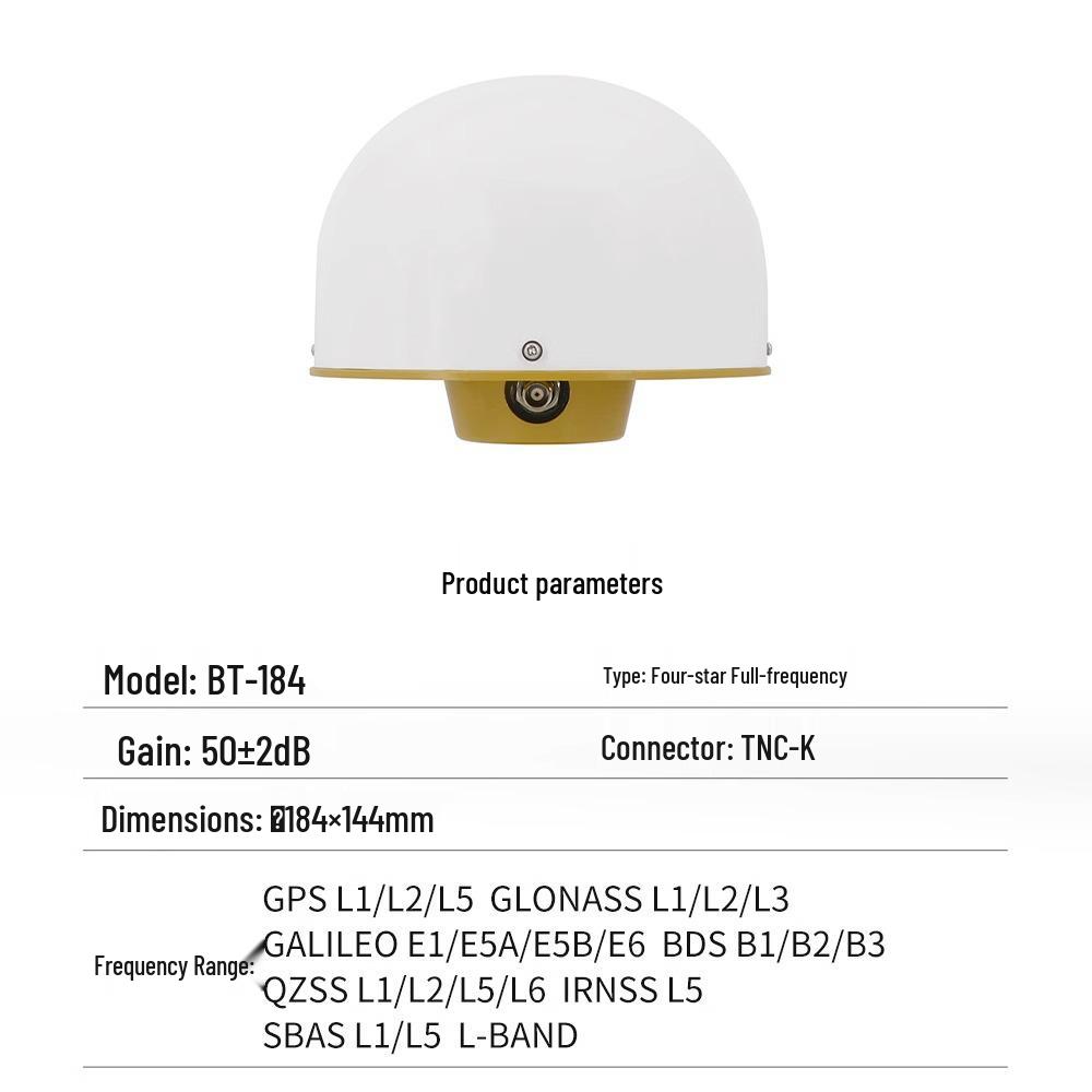 North Sky BT-184 High-Precision GPS/BeiDou GNSS Antenna with RTK and CORS Base Station Capabilities.