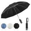 New for Automatic Reverse Folding Umbrella with and 10 Reinforced Large Super UV Suitable for Sun and Carabiner Storage Cover Perfect Gift for Men and