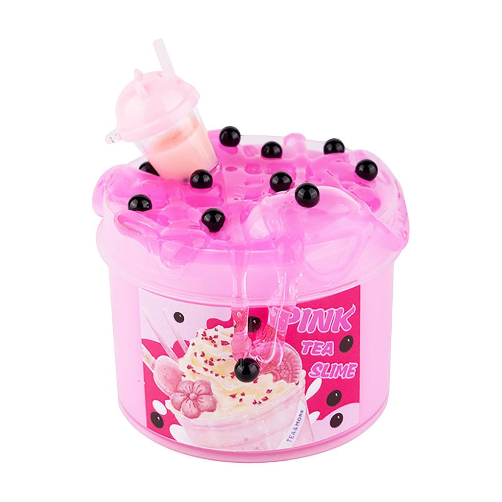 Кристаллическая грязь не прилипает к рукам. Жемчужный молочный чай. Слайм с пузырчатым клеем. Детский набор игрушек. Декомпрессионная цветная грязь.