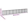 Gabion with Lid 800 x 50 x 100 cm Galvanized Iron