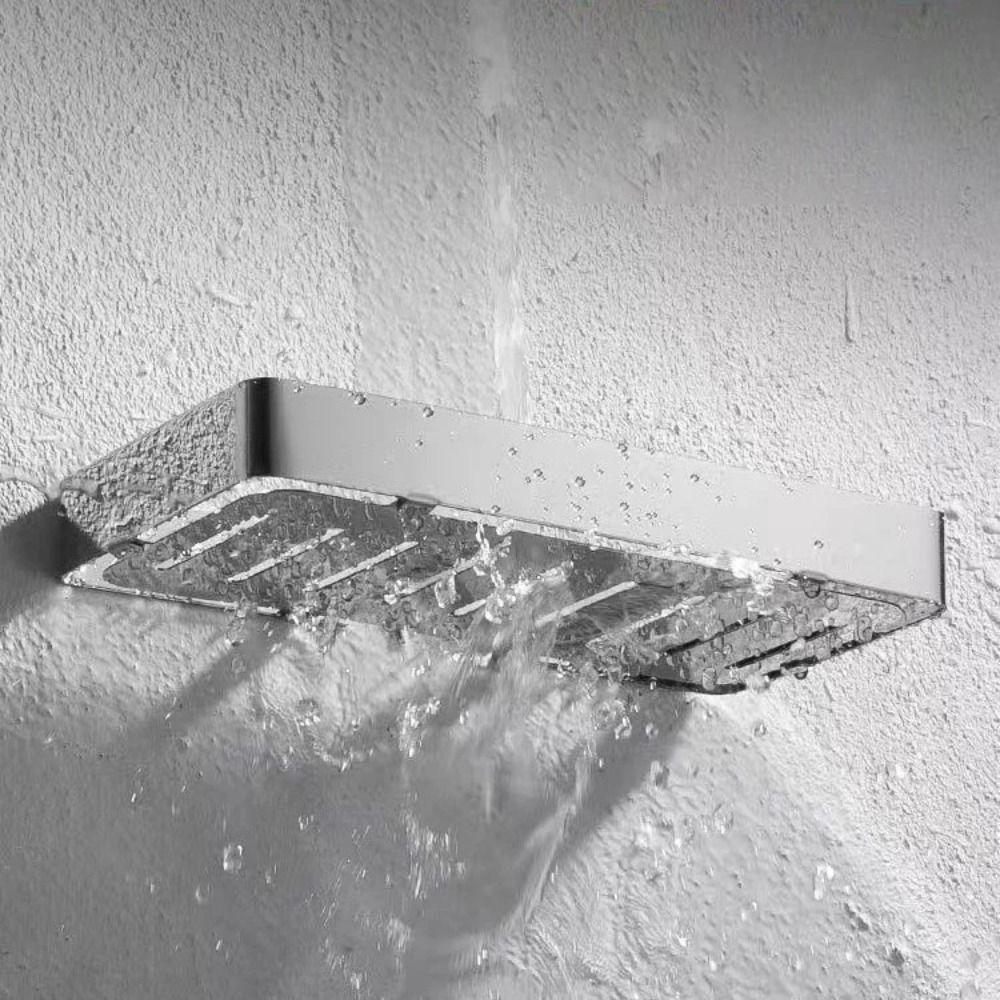White Black Colors Wall Mounted Soap Rack Soap Drain Rack Toiletries Arrangement