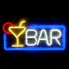 East Leaf Bar Neon Sign, BAR Neon Light, Wall-Mounted, LED, USB Powered, for Home Bars, Interior Decor, Commercial Use (Blue)