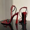 2025 New Womens High Heel Sandals Summer  High Heels Dress Shoes Strap Luxury Slingbacks Female Sexy Wedding Sandal