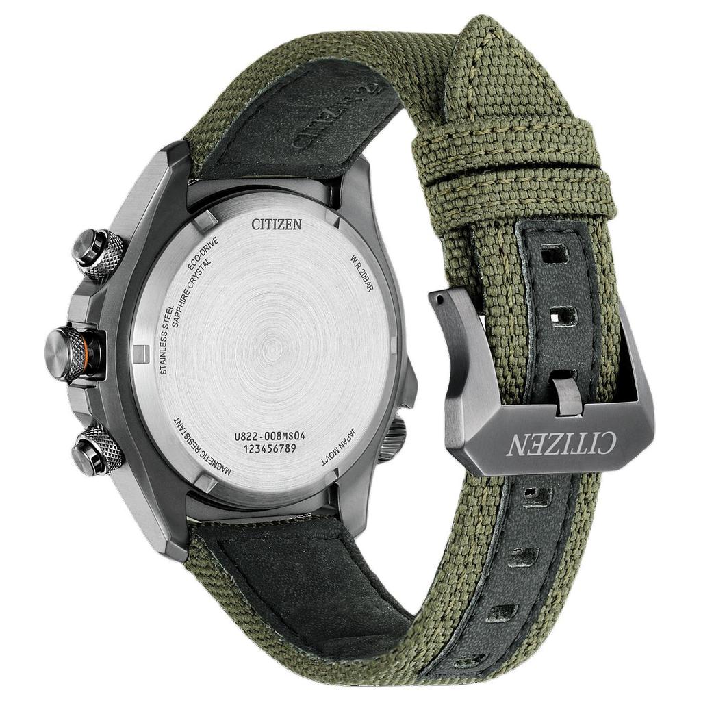 Citizen PROMASTER 200м Водонепроницаемые Часы с Кварцевым Механизмом на Солнечной Батарее Нейлоновый Ремешок Мужские Часы JV1005-02W
