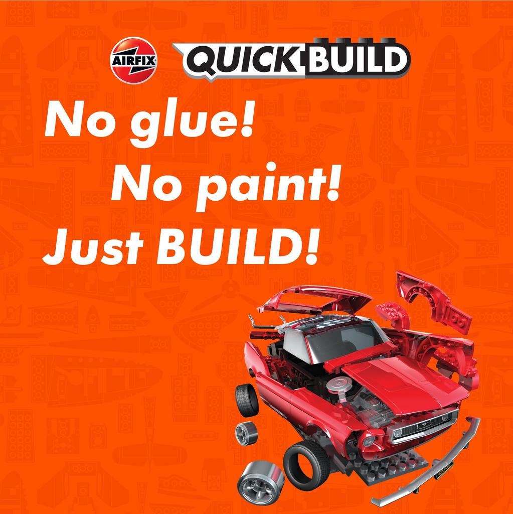 Airfix Quick Build Series Ford Mustang GT1968 окрашенный комплект для сборки блока QB6035 немасштабированный