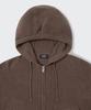 MUSINSA STANDARD WOMAN Women'S Ribbed Knit Hooded Zip-Up [Heather Brown]