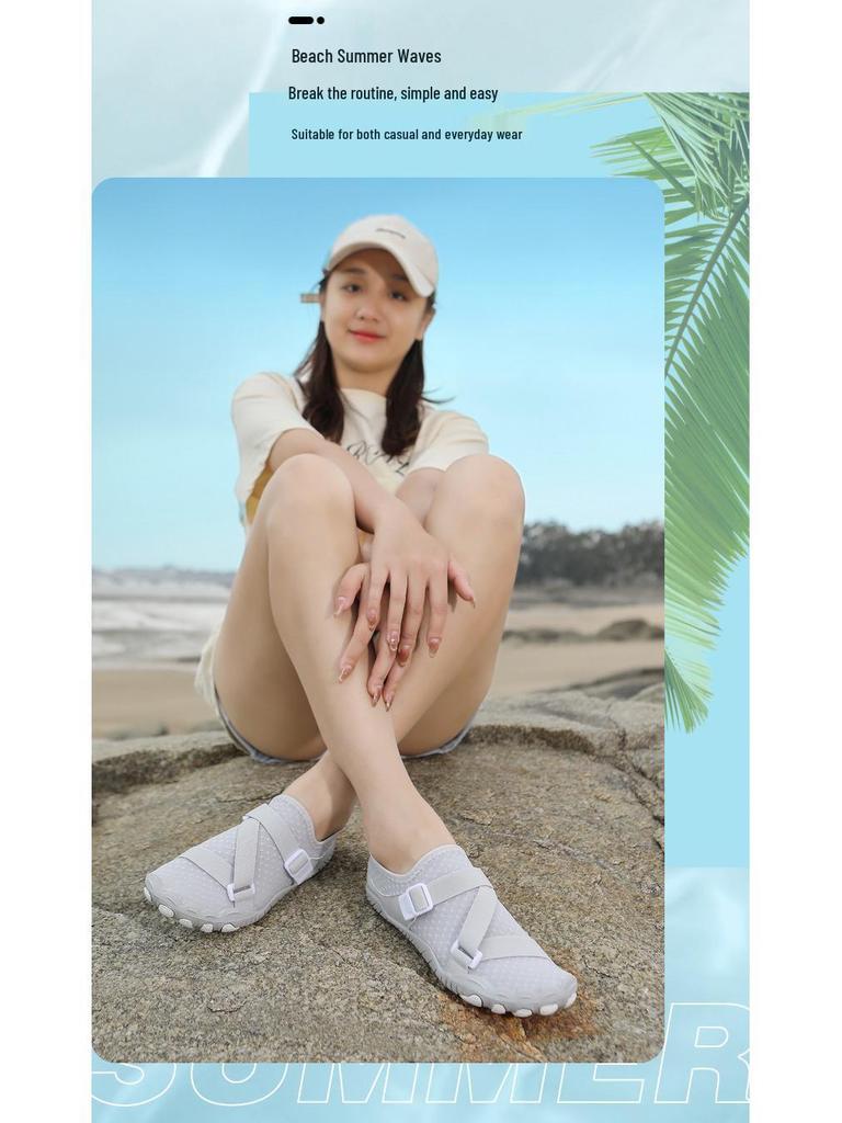 Быстросохнущие женские нескользящие пляжные и треккинговые туфли для занятий йогой в помещении и активного отдыха на природе