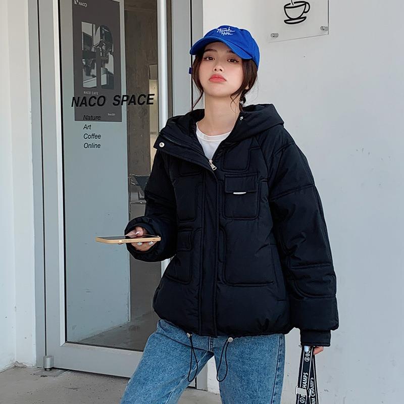 Новая хлопковая одежда Kleinland женская хлопковая одежда с капюшоном зимняя большого размера одежда-хлеб короткая куртка тренд