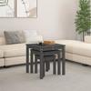 VidaXL Nesting Tables 3 Pcs Grey Solid Pine Wood 824975
