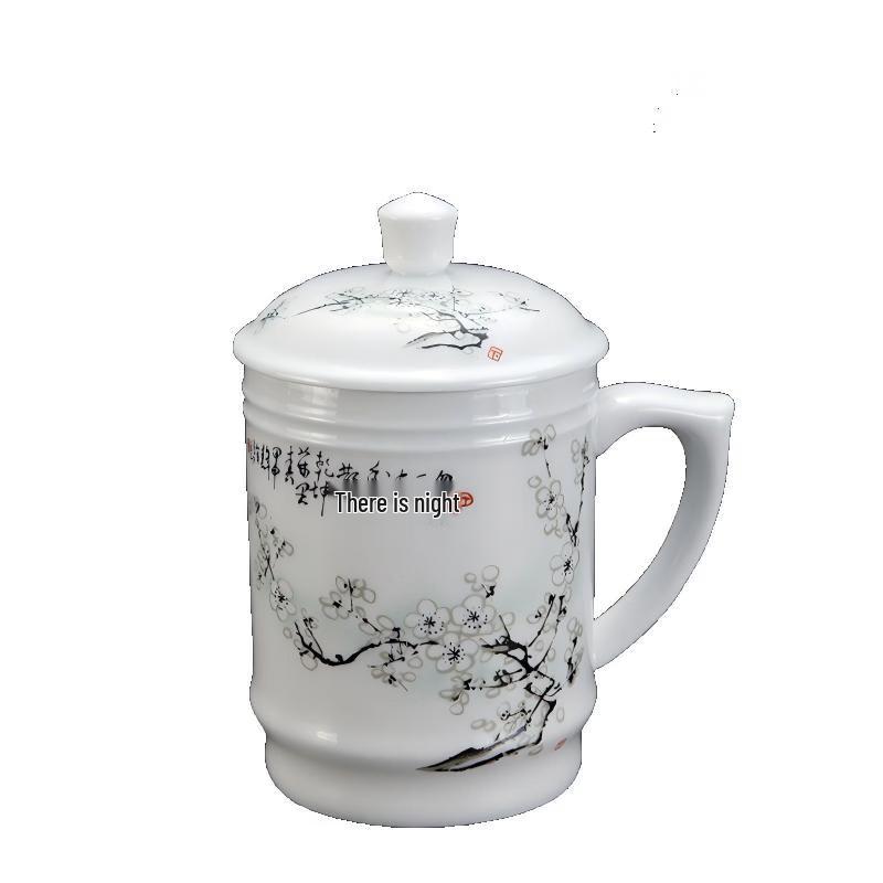Керамическая кружка Shangqi с ароматом сливы для офиса с крышкой