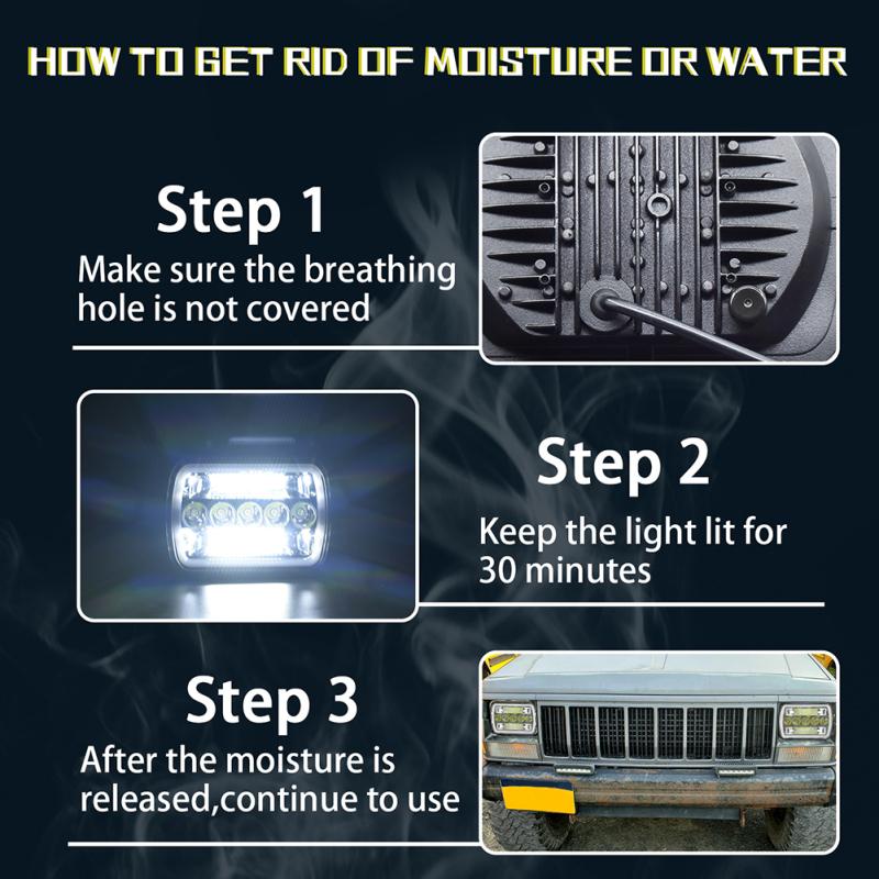 Мотоциклетные светодиодные фары 5x7 дюймов/6x7 дюймов квадратные фары 400 Вт 40000 лм IP67 водонепроницаемые модифицированные детали