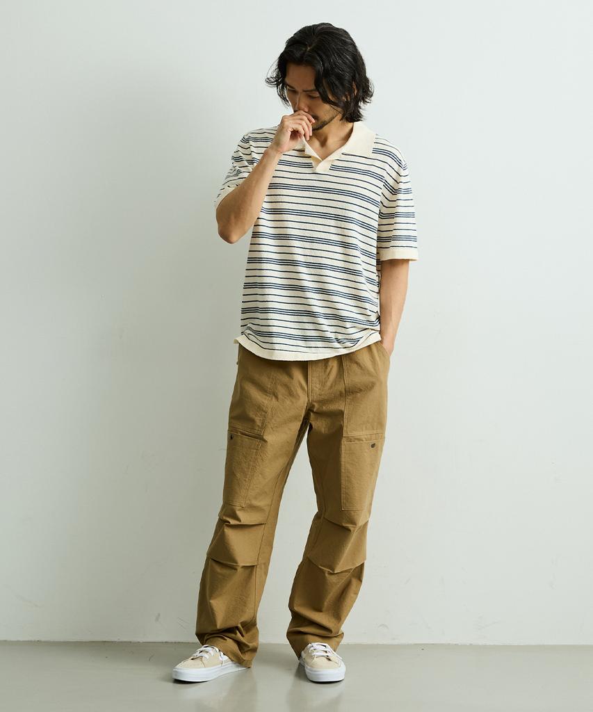 ONNHANS [Elastic Waist] Summer Belted Field Pants_Beige