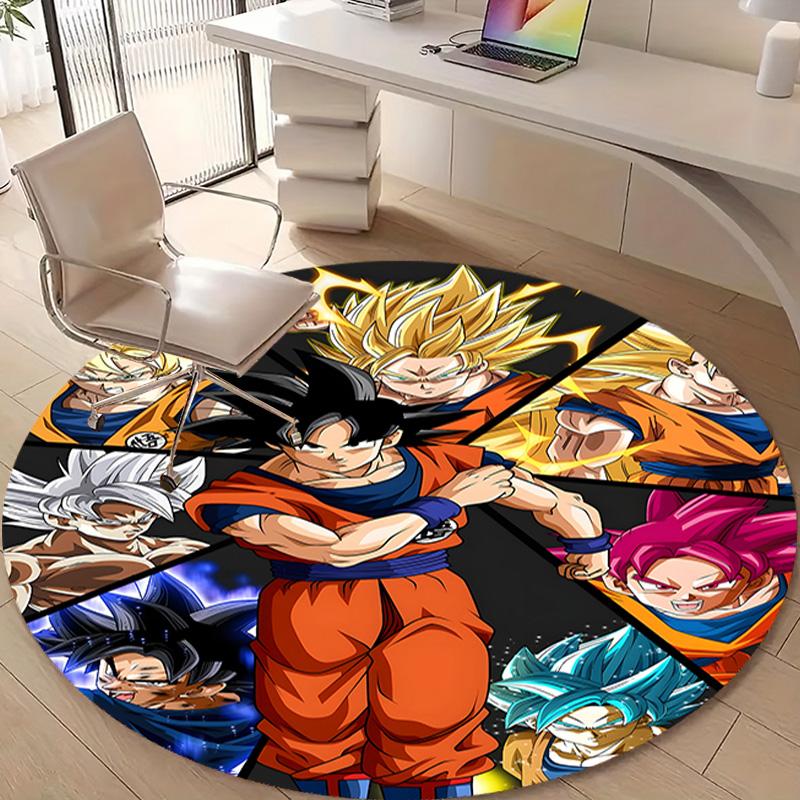 1pc Dragon Ball1 Design Printed Area Round Carpet for Bedroom Living Room Home Decor Rugs Mat Non Slip Mat Rug for Bedside