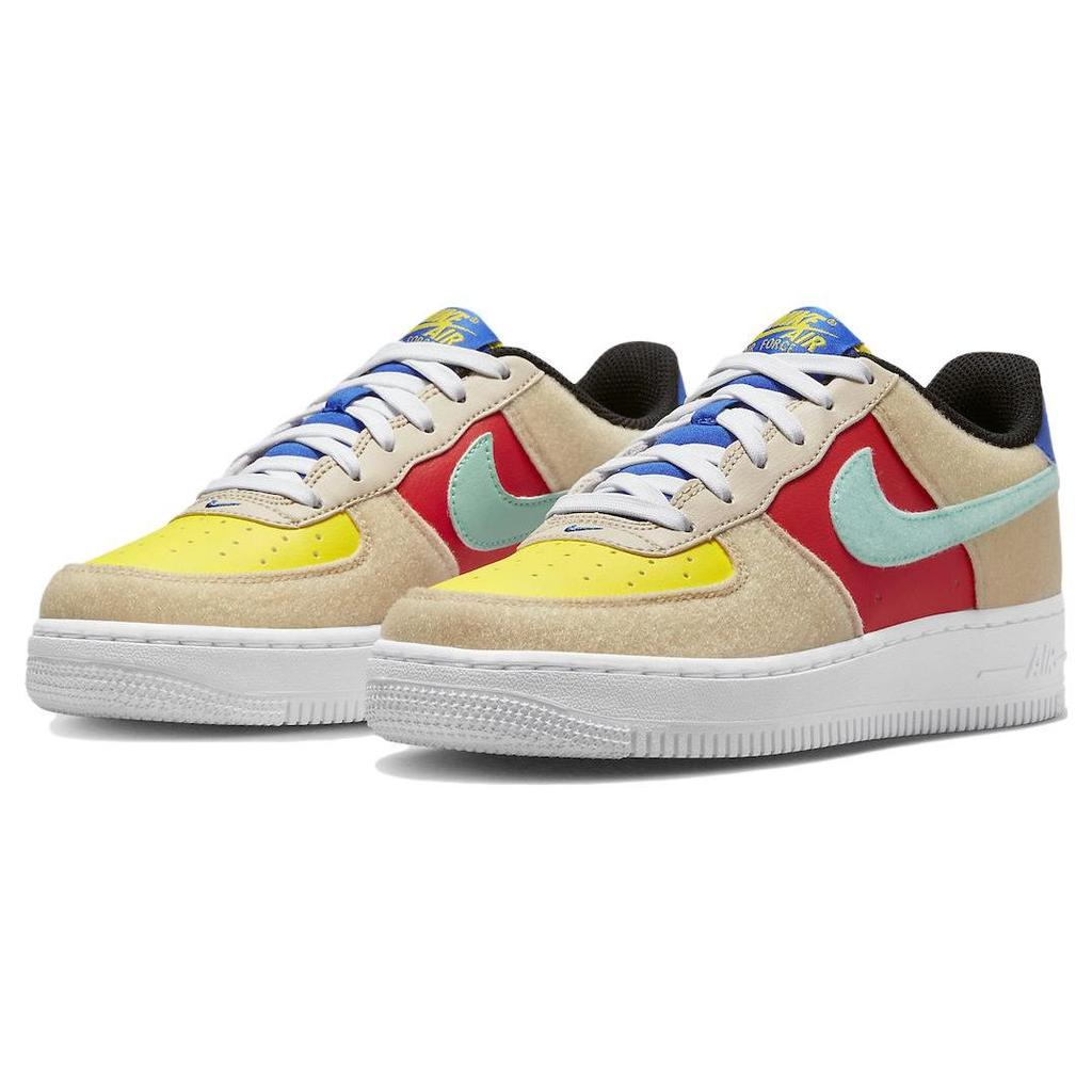 Nike Детские кроссовки Air Force 1 Low GS разноцветные на липучке белые FN7818-100