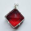 Натуральный красный топаз 925 стерлинговое серебро кулон квадратный 92,15 карата сертифицированный my-357-k