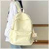 Backpack Minimalist Solid Color Lightweight School Bag for Middle High School College Girls Travel Casual Daypack