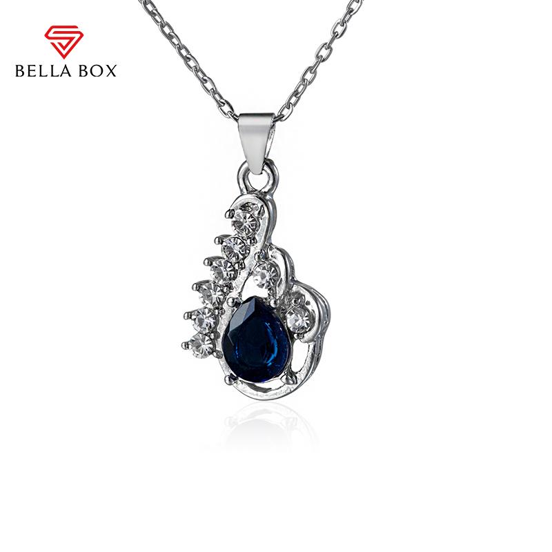 BELLA BOX Современное женское ожерелье с блестящим кубическим цирконием, свадебные аксессуары для помолвки, подарок, ювелирные изделия высокого качества