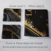 3pcs Black Gold Loves You 3D Printed Bedding Set Comfortable Duvet Cover King Queen Twin Size Birthday Gift Bedroom Decoration