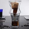 Unbreakable 8oz Pour Over Coffee Maker – Borosilicate Glass Carafe, Permanent Filter, Glass Pot, Manual Dripper