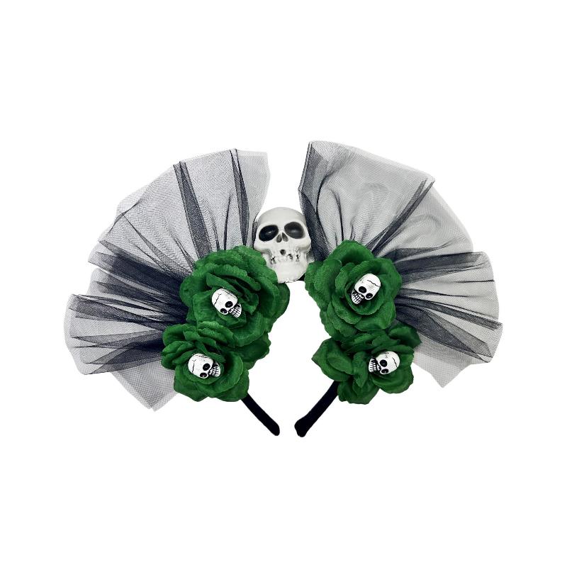 Повязка на голову в виде венка из роз, фотореквизит, бохо, Хэллоуин, головной убор для вечеринки, костюма, головной убор для Дня мертвых