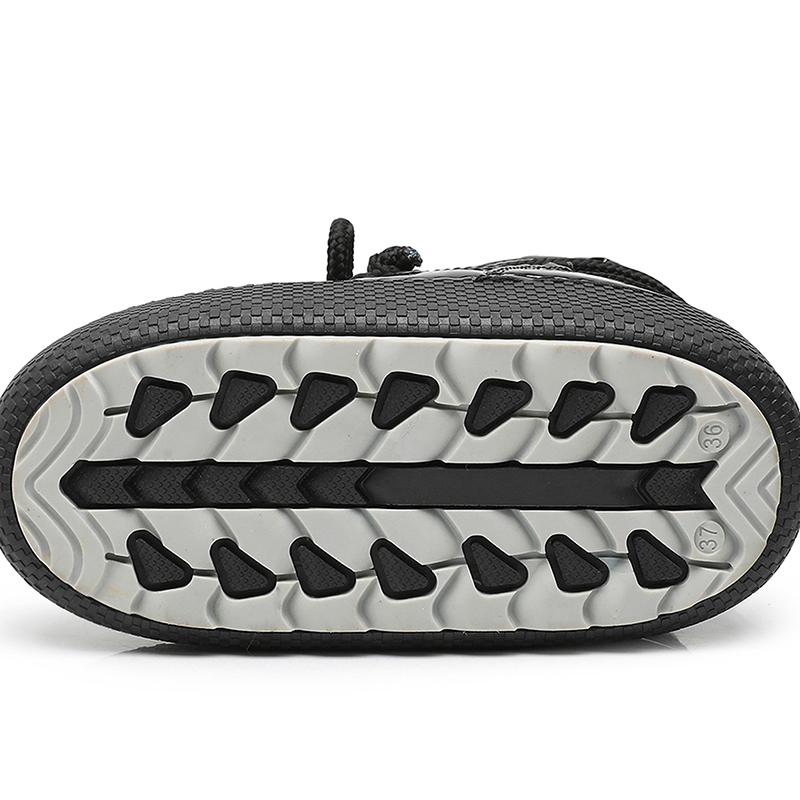 Зимние женские ботинки для снега на шнуровке 2024 г. Женские нескользящие кожаные лыжные ботинки на платформе, женские толстые теплые хлопковые ботинки 34-41