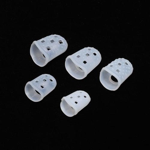 uxcell Guitar Fingertip Protectors, Clear, L, M, S, XS, XXS Sizes, Pack of 40