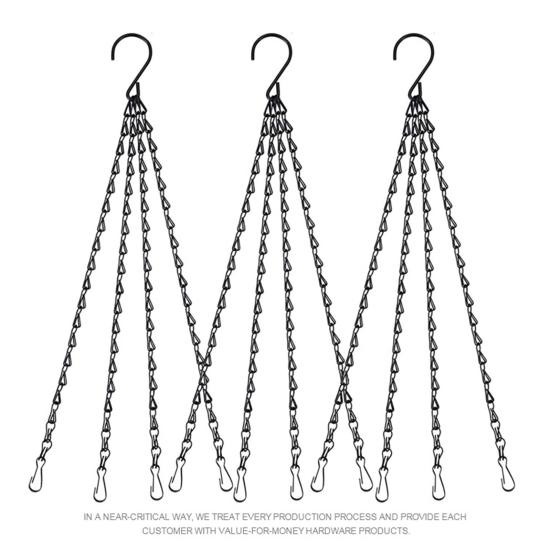 4 шт./компл. вешалка для цветочной корзины, двойной крючок, железный цветочный горшок, сменная цепная вешалка, садовые принадлежности