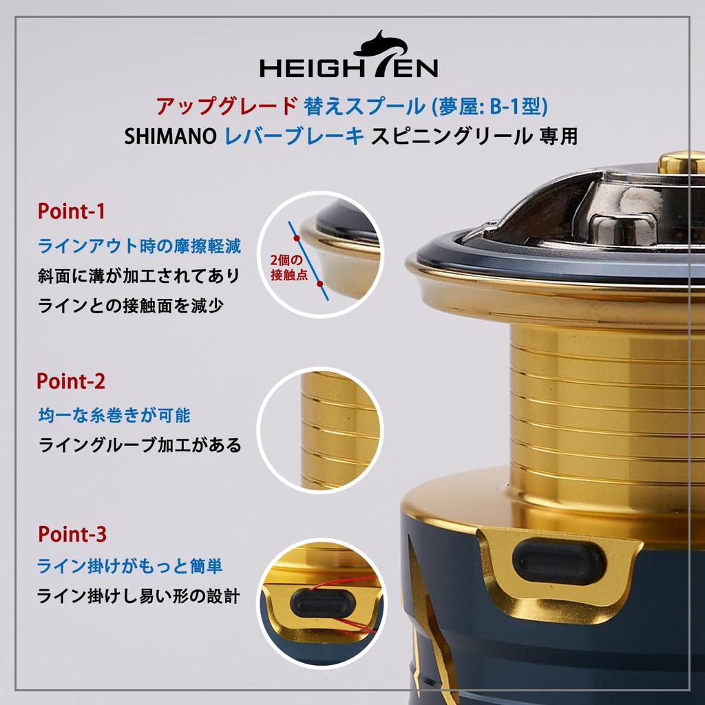 HEIGHTEN Катушка шпуля Shimano тормоз рычага спиннинга сменная шпуля Technium Fireblood Hyper Force Despina Larissa BB-X (Золото - Обновление) (728)