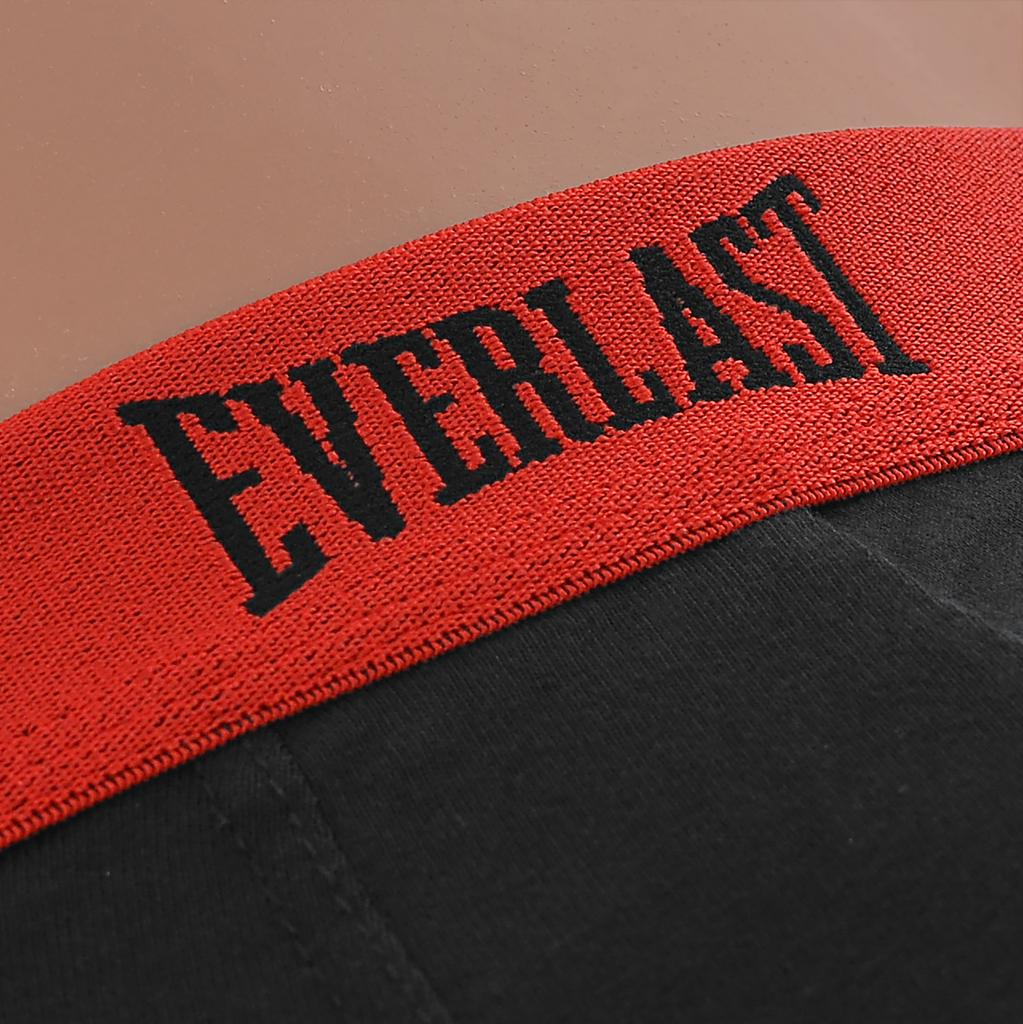 EVERLAST Men' Cotton Boxer Shorts Logo Black Set of 4 Size