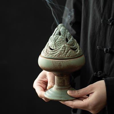 Керамическая курильница для благовоний в античном стиле, комнатный аромадиффузор, украшение
