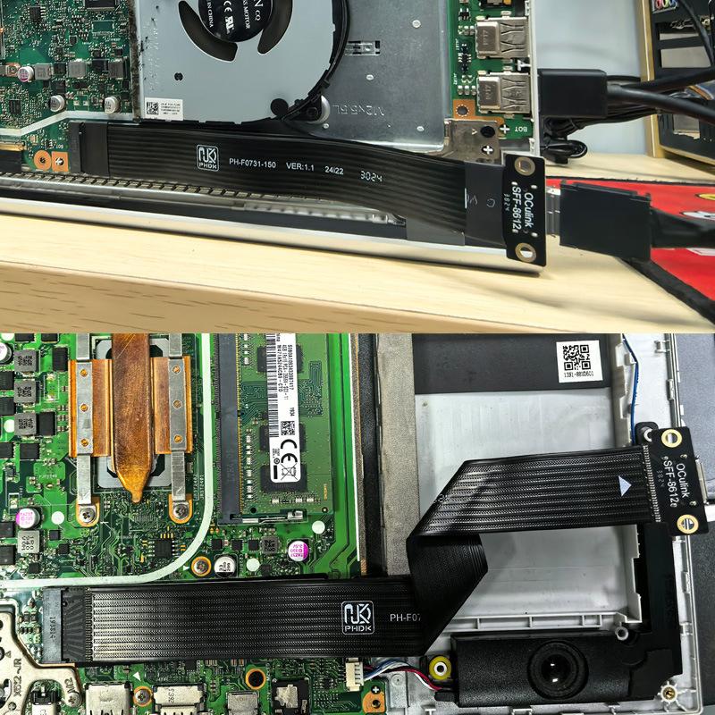 Удлинительный кабель M.2 Nvme To Oculink 4I для SSD видеокарты M2 M Key к Sff-8611 Sff-8612 адаптерный кабель для настольного компьютера ноутбука